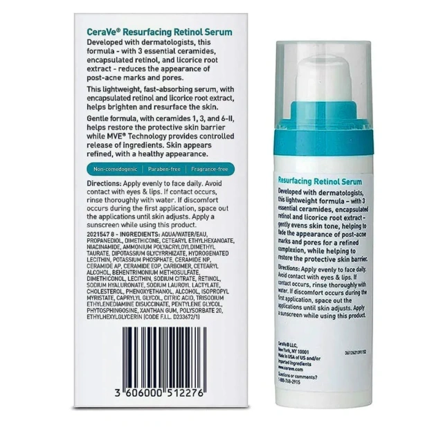 بافت سرم CeraVe حاوی رتینول و سرامید