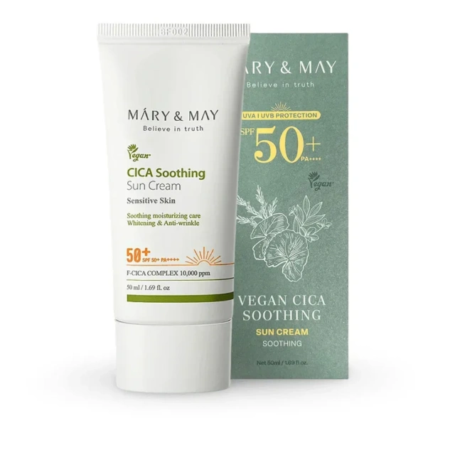 Mary&May Vegan CICA Soothing Sun Cream SPF50+ PA++++